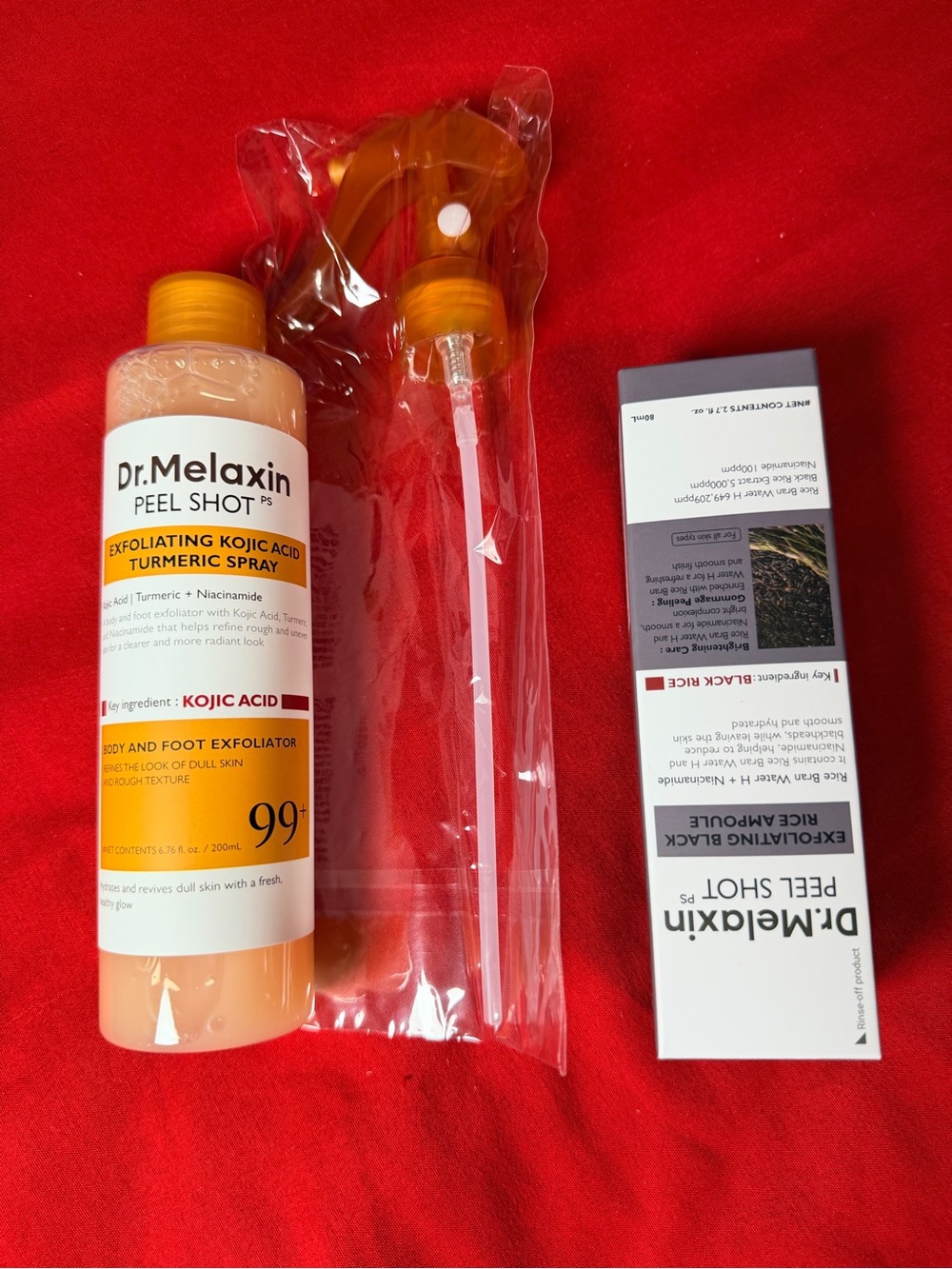 Dr. Melaxin Yellow Kojic Acid Turmeric Peel Spray — Brightening Body Exfoliator